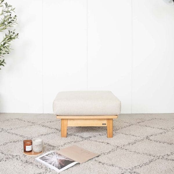 Ghế Đôn Sofa Gỗ Cao Su Tự Nhiên
