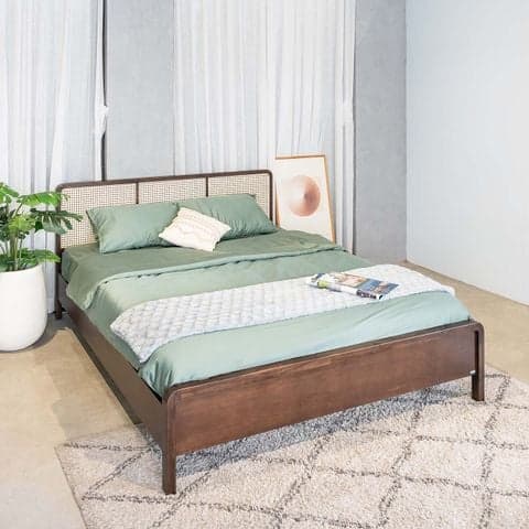 Giường Ngủ Gỗ Tự Nhiên Mây Mắt Cáo